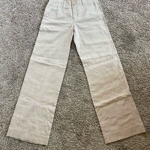 Vince Women’s Tan Linen Blend Chinos